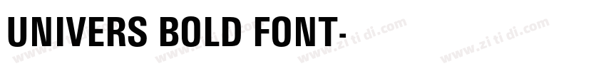 UNIVERS BOLD FONT字体转换